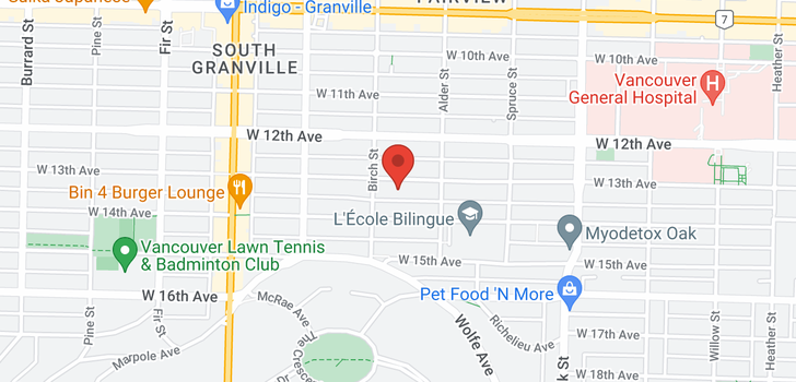 map of 209 1266 W 13TH AVENUE